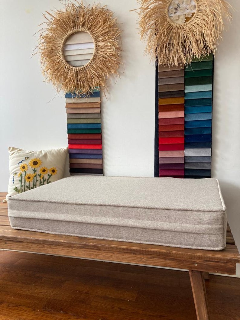 Cushion Cover Linen Fabric Pillow Cover Zipper Cushion Etsy