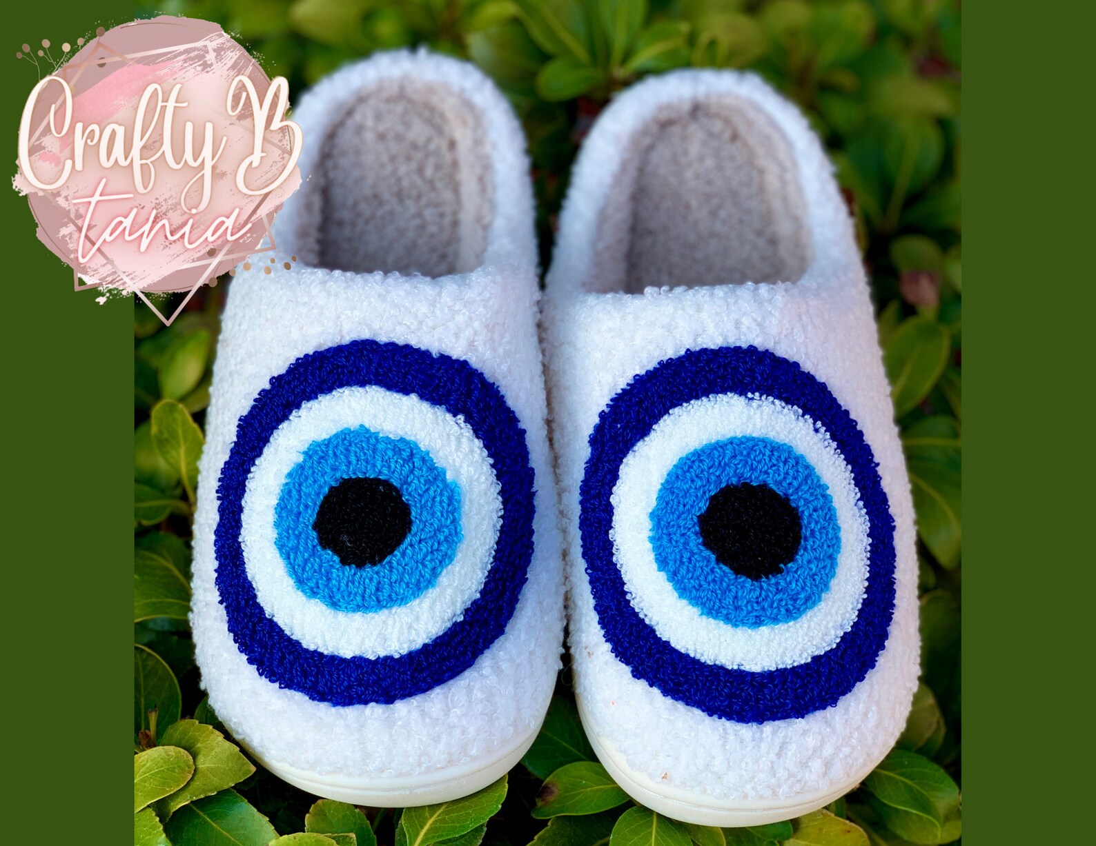 Mal De Ojo Slippers Evil Eye Slippers Nazar Slippers Etsy