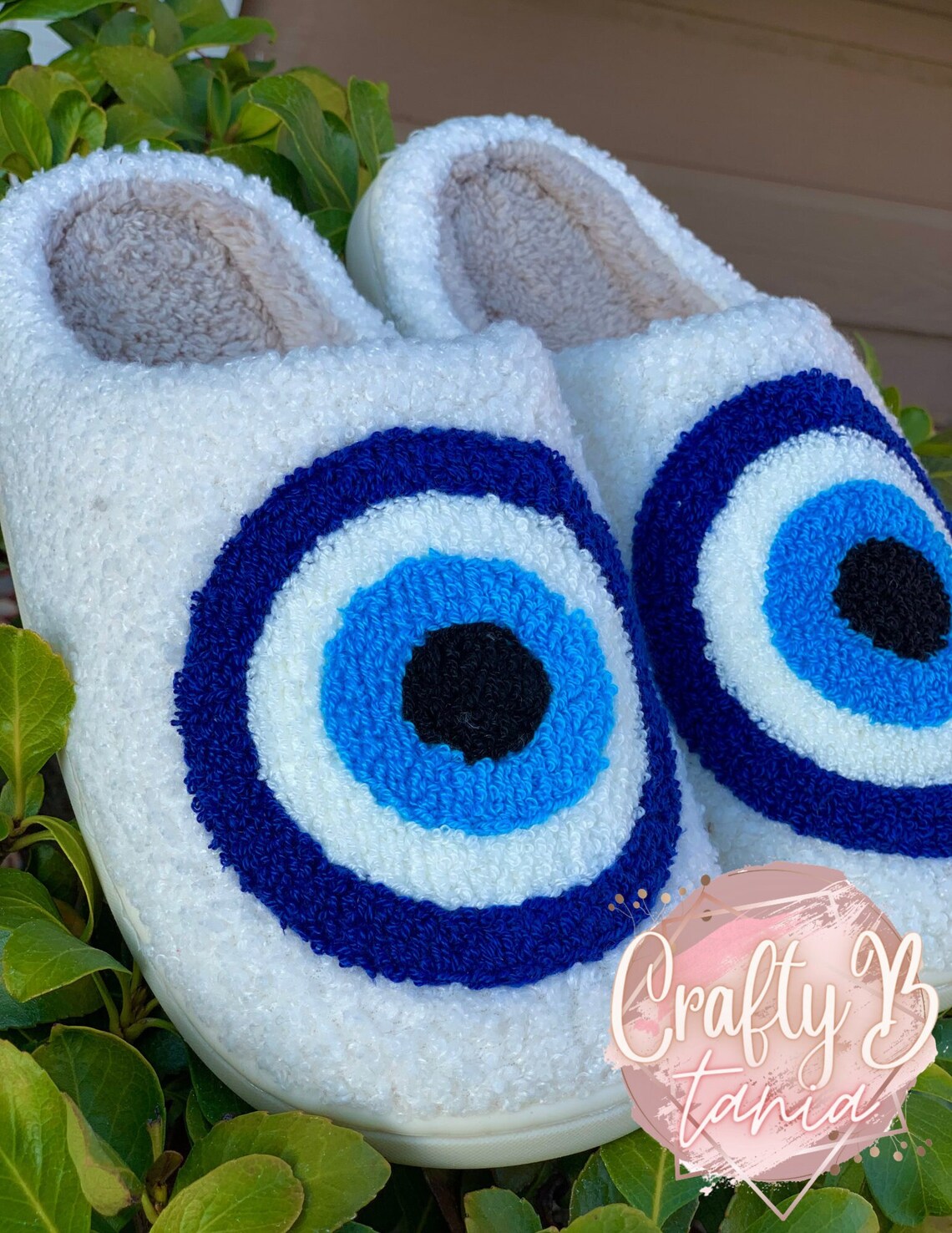 Mal De Ojo Slippers Evil Eye Slippers Nazar Slippers Etsy