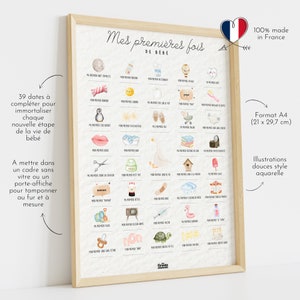 Cartel primeras veces del bebé para estampar "Las primeras veces de mi bebé" | Idea de regalo de nacimiento | Cartel de fechas de bebé | decoración bebe imagen 3