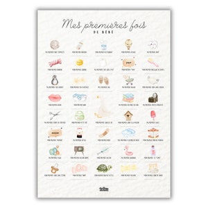 Cartel primeras veces del bebé para estampar "Las primeras veces de mi bebé" | Idea de regalo de nacimiento | Cartel de fechas de bebé | decoración bebe imagen 4