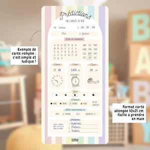 Cartes de prédictions bébé en lots | Pronostics bébé | Jeu baby shower / jeu gender reveal | Baby pronostic | Animation fête prénatale image 4