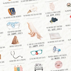 Cartel para estampar "Mis primeras veces como súper papá" | Póster futuro papá | Cartel de papá | Idea de regalo para papá joven imagen 5