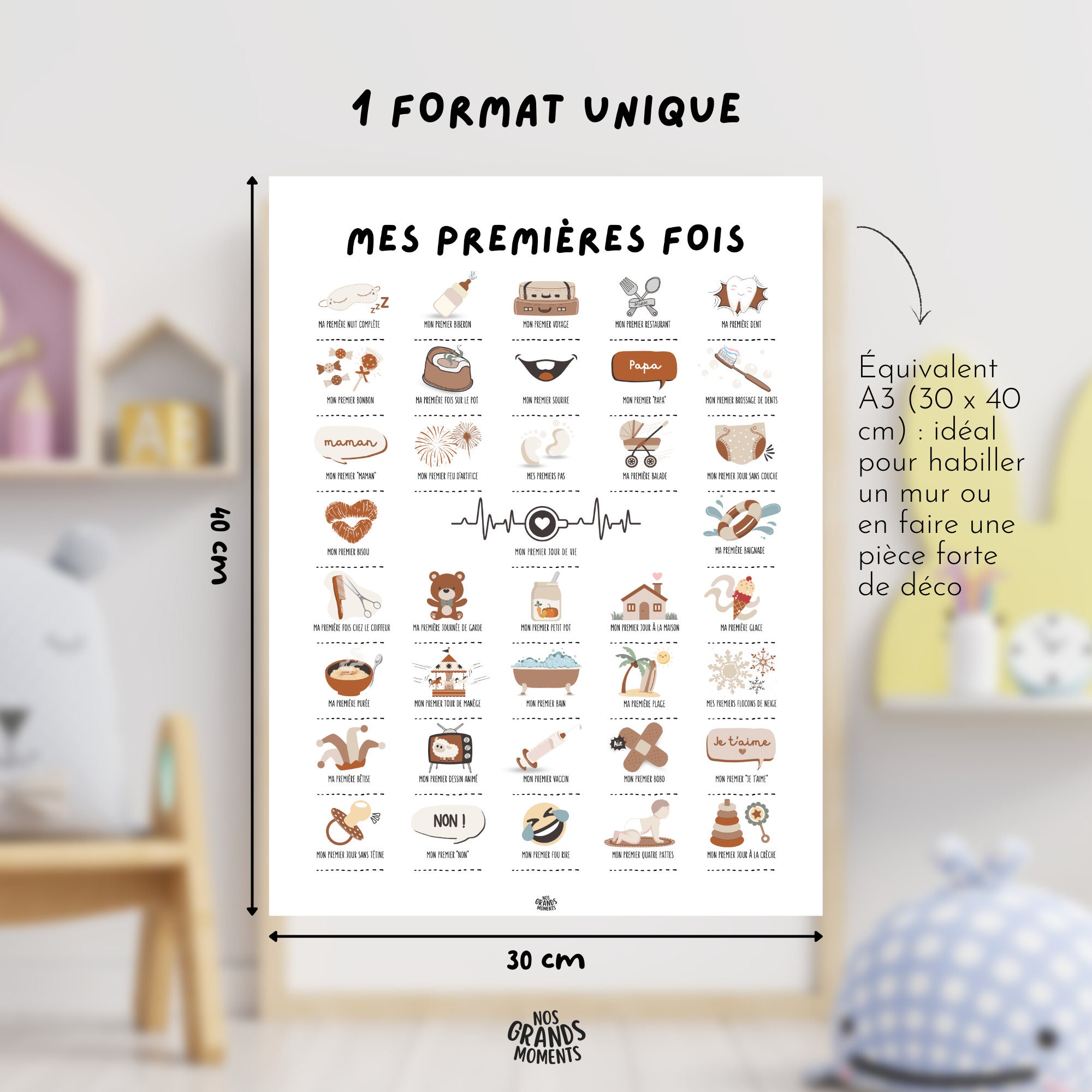 Affiche Mes premières fois - 30 x 40 cm