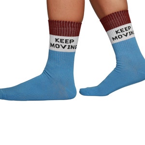KEEP MOVING Socks for Her Funny Socks Women Happy Socks Novelty Christmas Gift for Her Crazy Socks Gift Ideas Cute Socks image 4