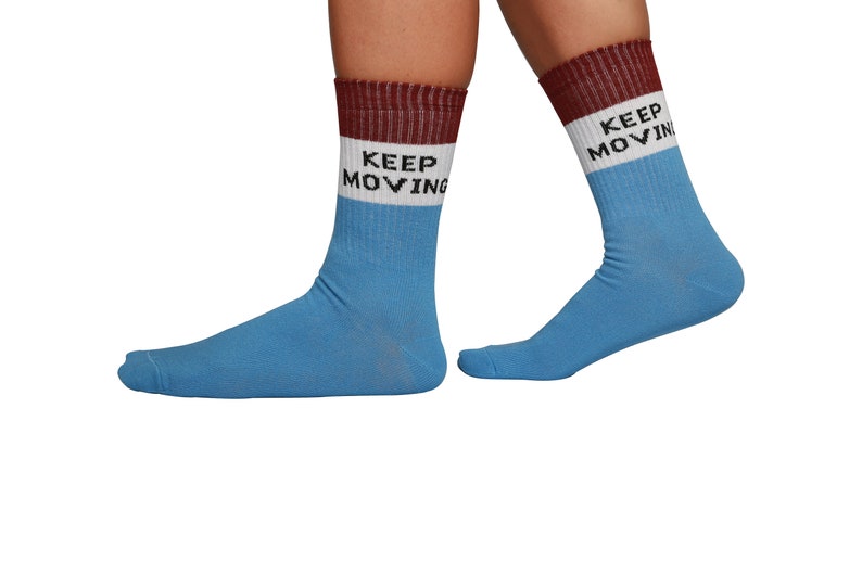 KEEP MOVING Socks for Her Funny Socks Women Happy Socks Novelty Christmas Gift for Her Crazy Socks Gift Ideas Cute Socks image 4