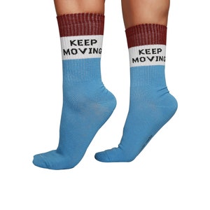 KEEP MOVING Socks for Her Funny Socks Women Happy Socks Novelty Christmas Gift for Her Crazy Socks Gift Ideas Cute Socks image 8