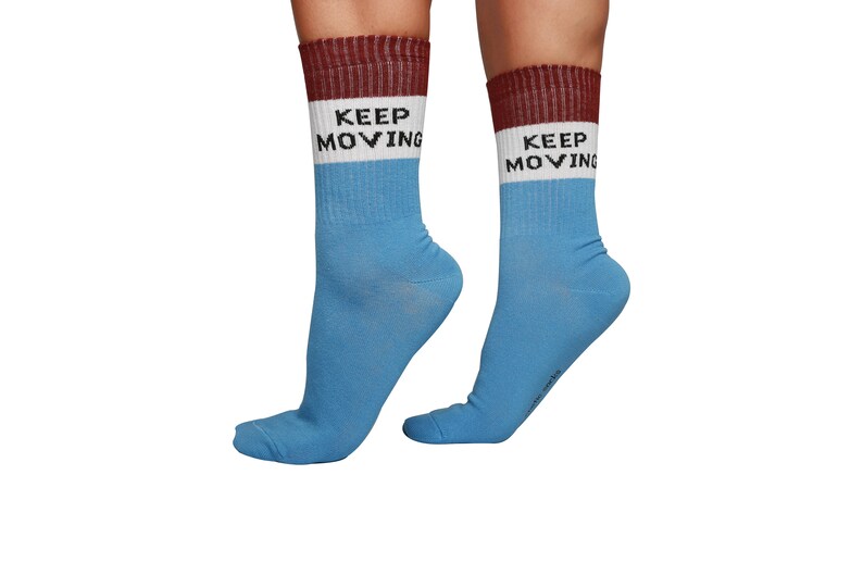 KEEP MOVING Socks for Her Funny Socks Women Happy Socks Novelty Christmas Gift for Her Crazy Socks Gift Ideas Cute Socks image 8