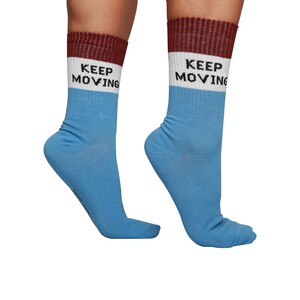 KEEP MOVING Socks for Her Funny Socks Women Happy Socks Novelty Christmas Gift for Her Crazy Socks Gift Ideas Cute Socks image 7