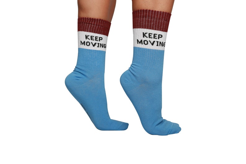 KEEP MOVING Socks for Her Funny Socks Women Happy Socks Novelty Christmas Gift for Her Crazy Socks Gift Ideas Cute Socks image 7