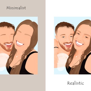 Custom portrait, Couple Portrait, Couple Illustration, Custom Couple Portrait, Family Portrait, Personalized Portrait, Couple Gift for Her image 7