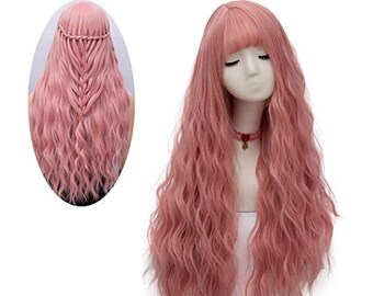 pink wig etsy