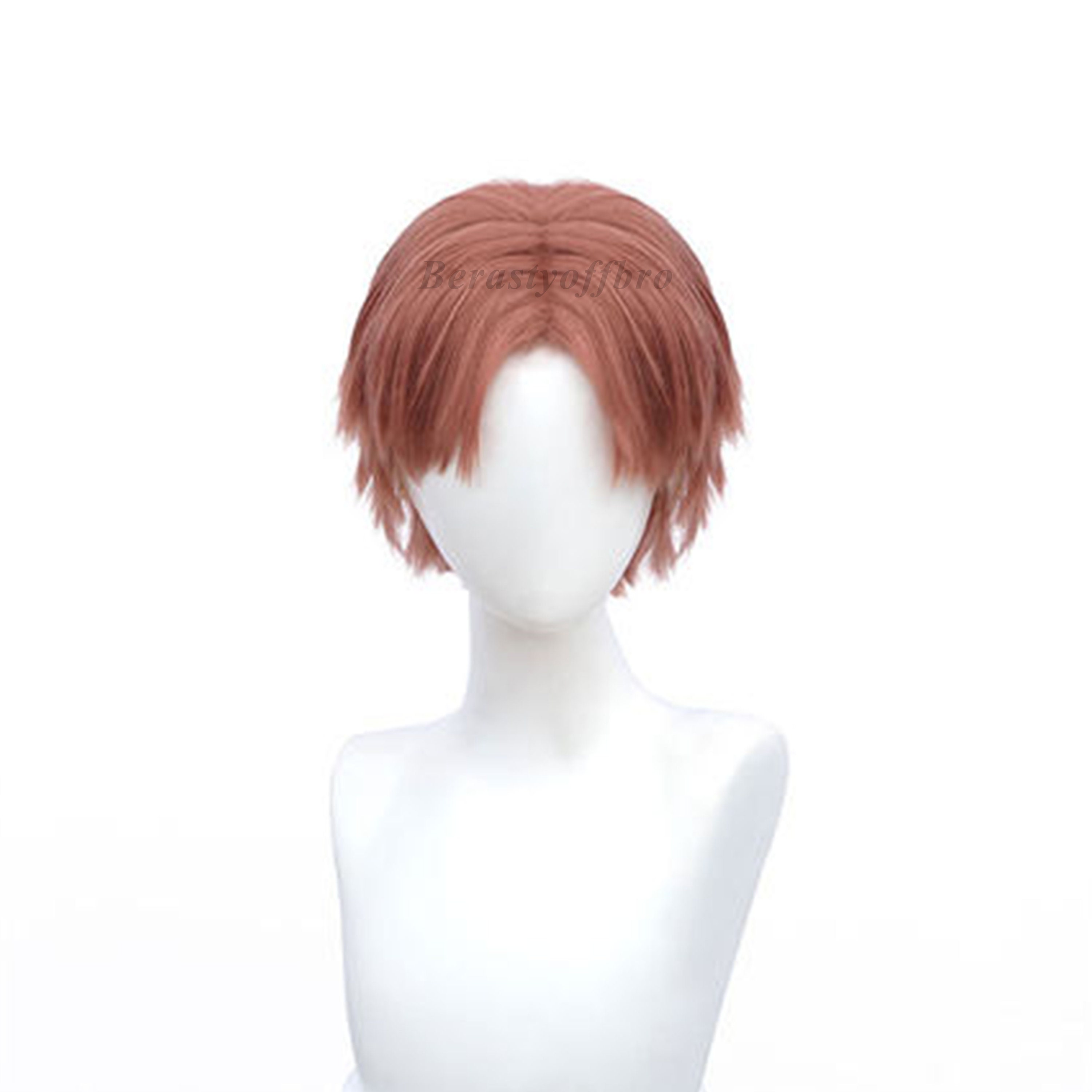 Mens top orange wig