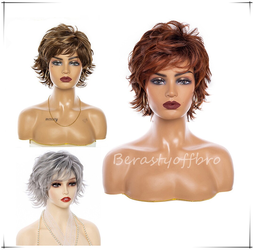 Orange Wigshort Hair Wigcosplay Anime Wiglight Brown Etsy