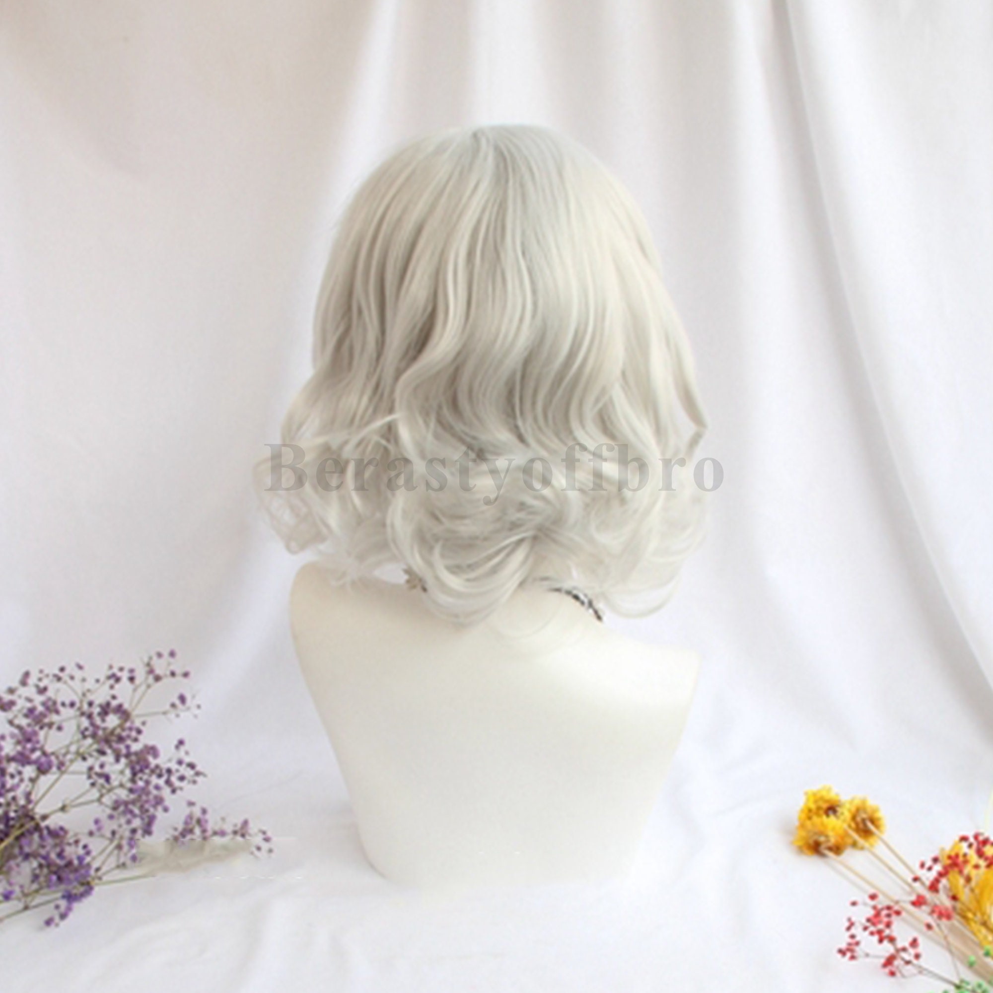 White wig flower vase cheap