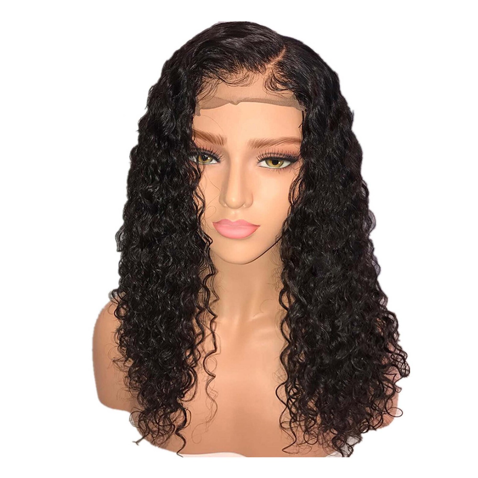 Lace Front Wig Black Hair Wig Long Curly Wig Wig for White Etsy