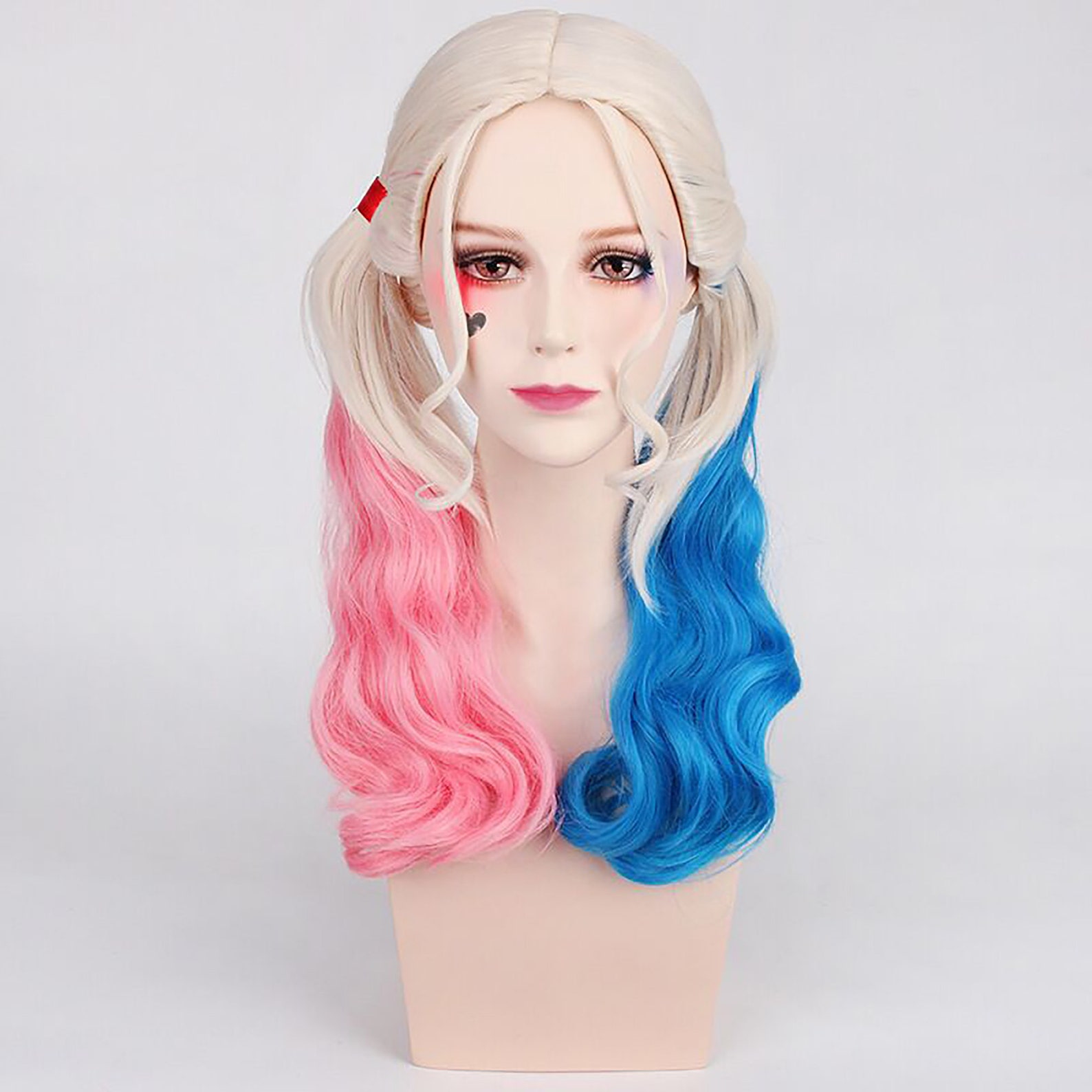 Harley Quinn Gradient Wig Gradient Pink Wig White Hair Wig Etsy