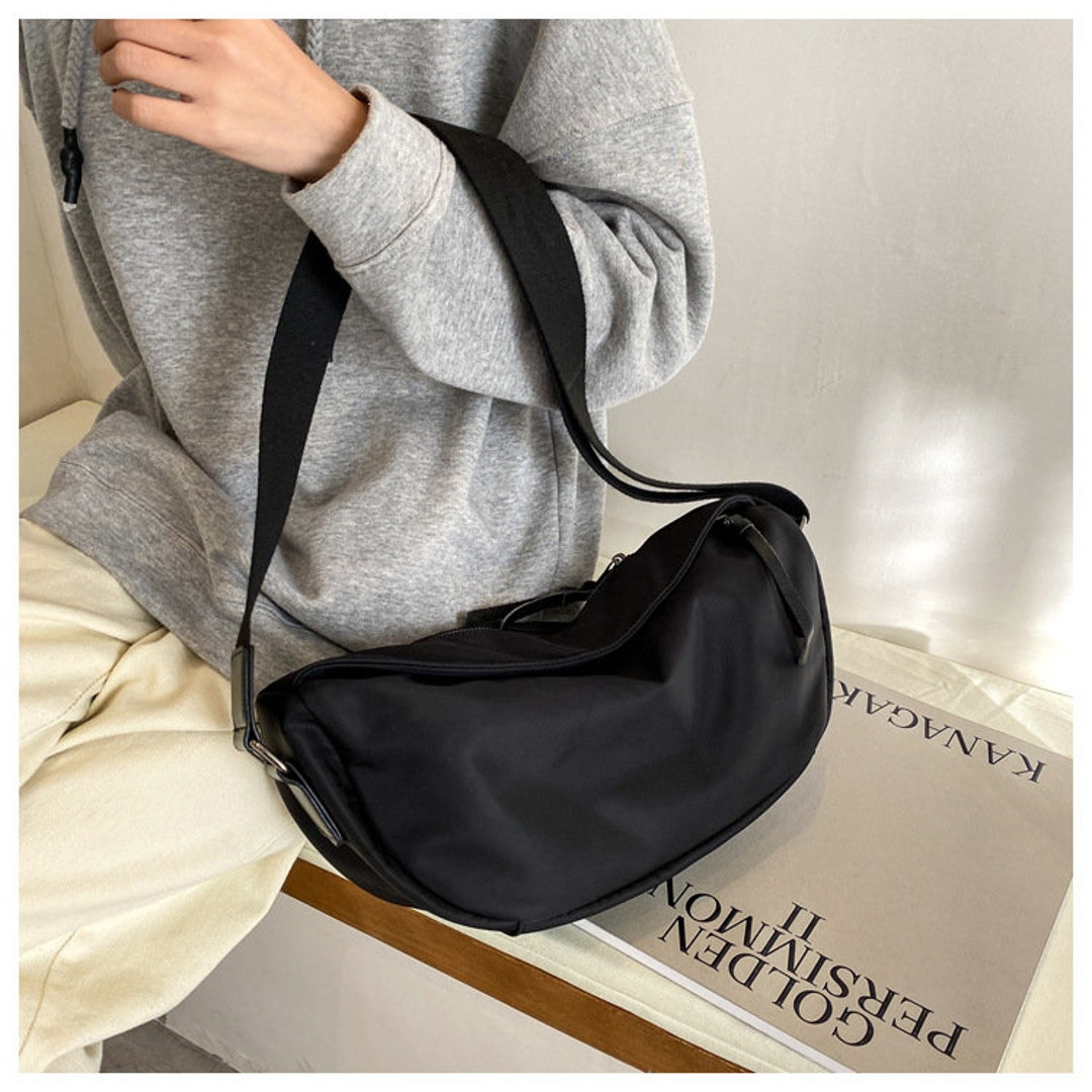 Dumpling Bag Oxford Japanese Shoulder Bag Curved Moon Shaped Etsy