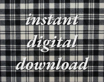 Descarga de tartán blanco y negro de Scott / Funda para dispositivo de regalo de clan escocés Scott en blanco y negro diseñada en Escocia