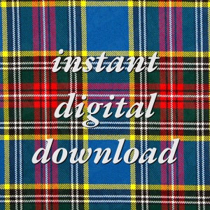 Puede incluir: Un fondo de cuadros azules, rojos, verdes y amarillos con el texto "descarga digital instantánea" en blanco.