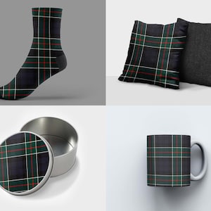 Cadeaux tartan Colquhoun | Mug, chaussettes, coussin, coque de téléphone, boîte métallique, masque facial - Clan écossais Colquhoun