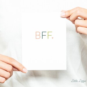 Best Friend Karte - Freundschaftskarte - Gefaltet 4,25 x 5,5 Grußkarte - Geselligkeit