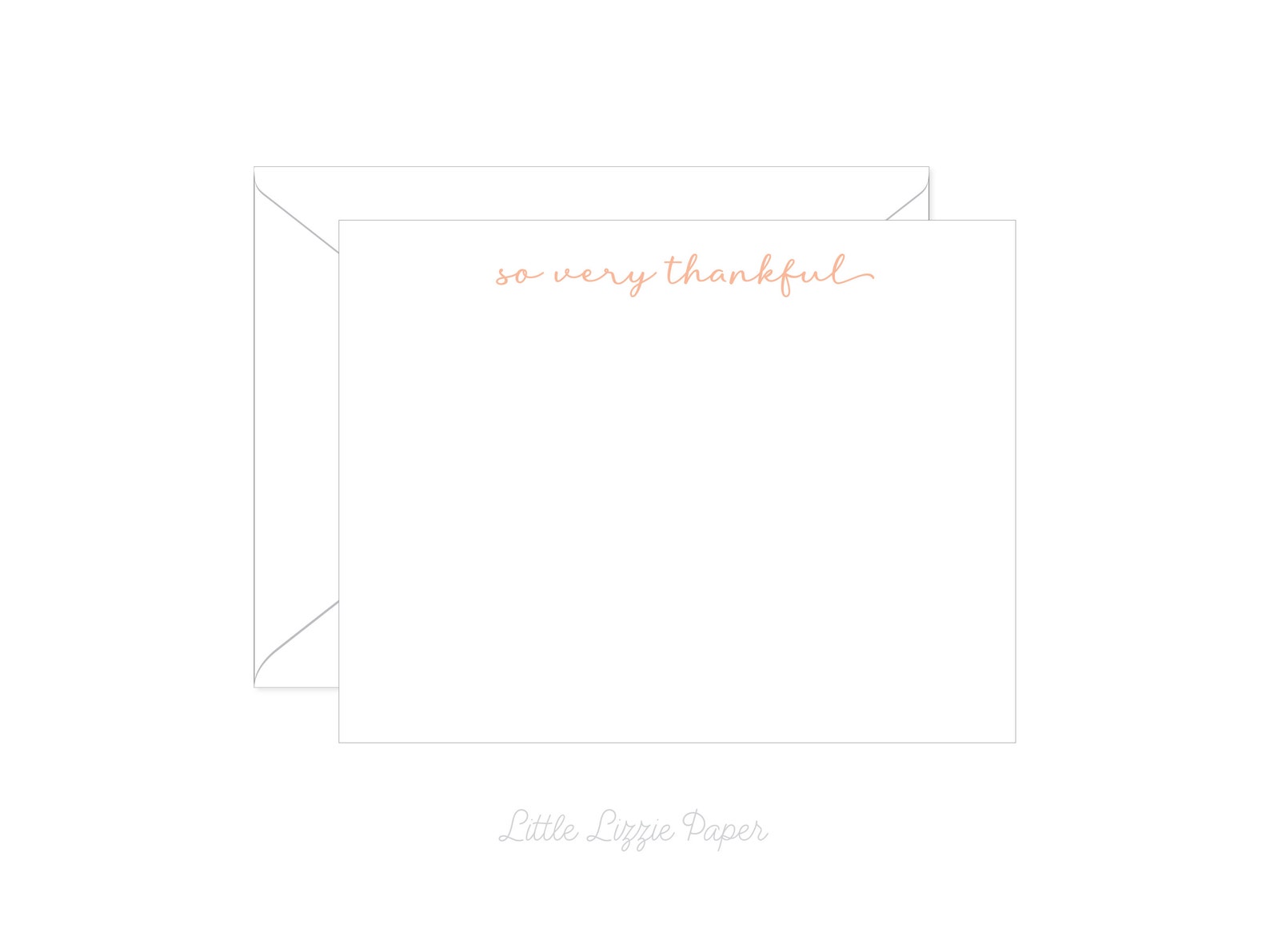 Thankful Flat Note Card – Thank You Card – Friendship Card – Flat 5.5 X ...