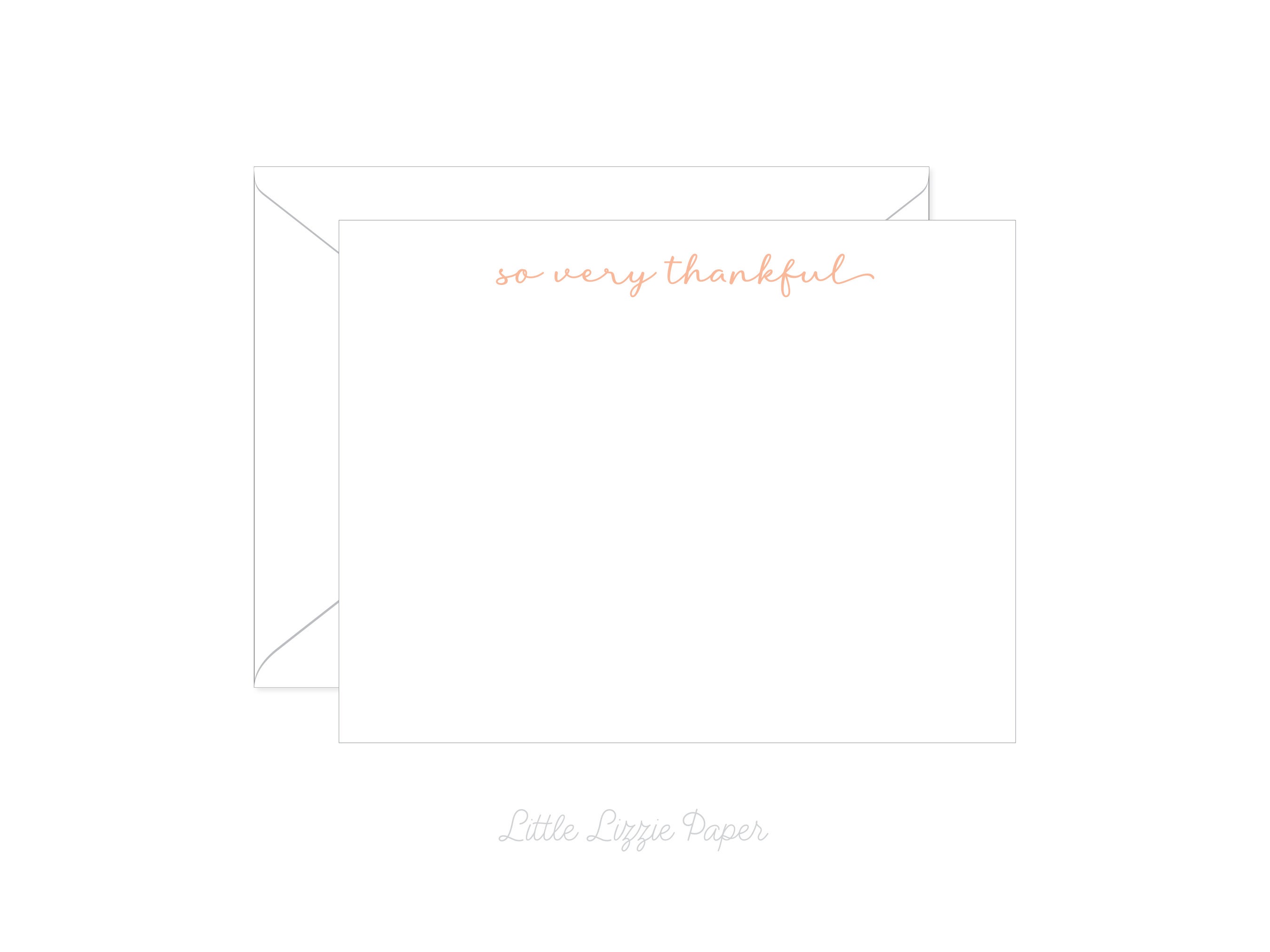 Thankful Flat Note Card – Thank You Card – Friendship Card – Flat 5.5 X ...