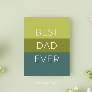 Biglietto per il miglior papà di sempre – Biglietto per la festa del papà – Biglietto di compleanno – Biglietto d'auguri piegato 4,25 x 5,5 – Cancelleria sociale