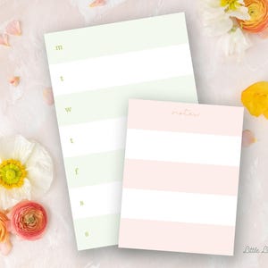 Notepad Bundle – Weekly Color Block and Notes Color Block Notepads – 50-Sheet Tear-Off Notepads, 5.5 x 8.5 Notepad, 4.25 x 5.5 Notepad