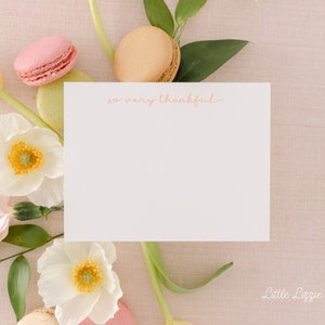 Dankbare flache Karte - Dankeskarte - Freundschaftskarte - flache 5,5 x 4,25 Note Card - Social Stationery