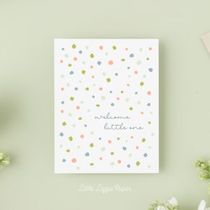Willkommenskarte Little One – Babypartykarte – Neues Baby Karte – gefaltete 10,5 x 14 cm Grußkarte – Social Stationery