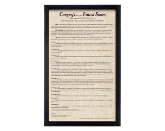 Framed Bill of Rights • More Legible Font