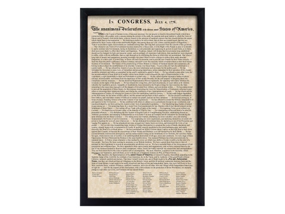 Framed Constitution, Declaration of Independence & Bill of