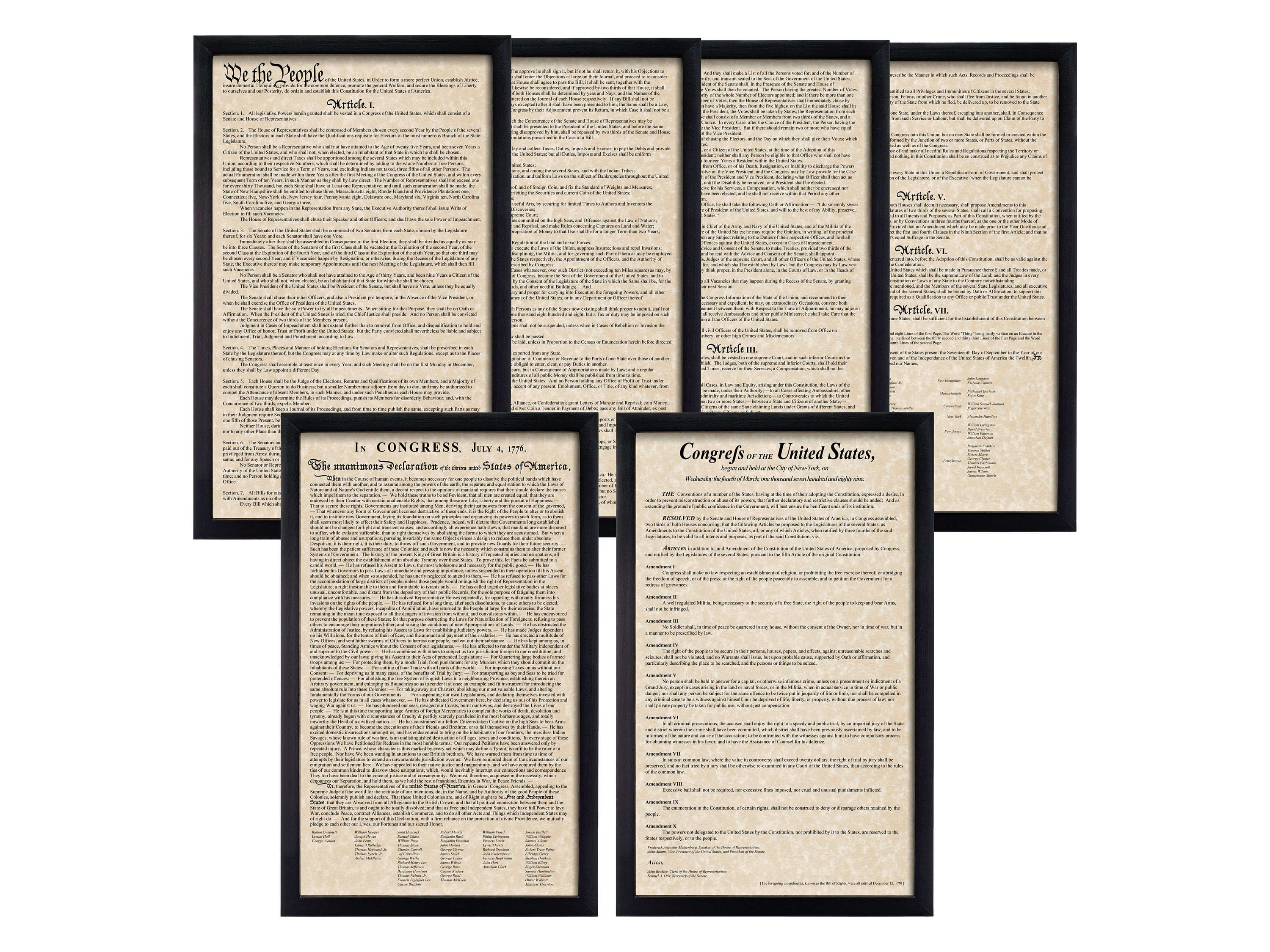 Framed United States Constitution