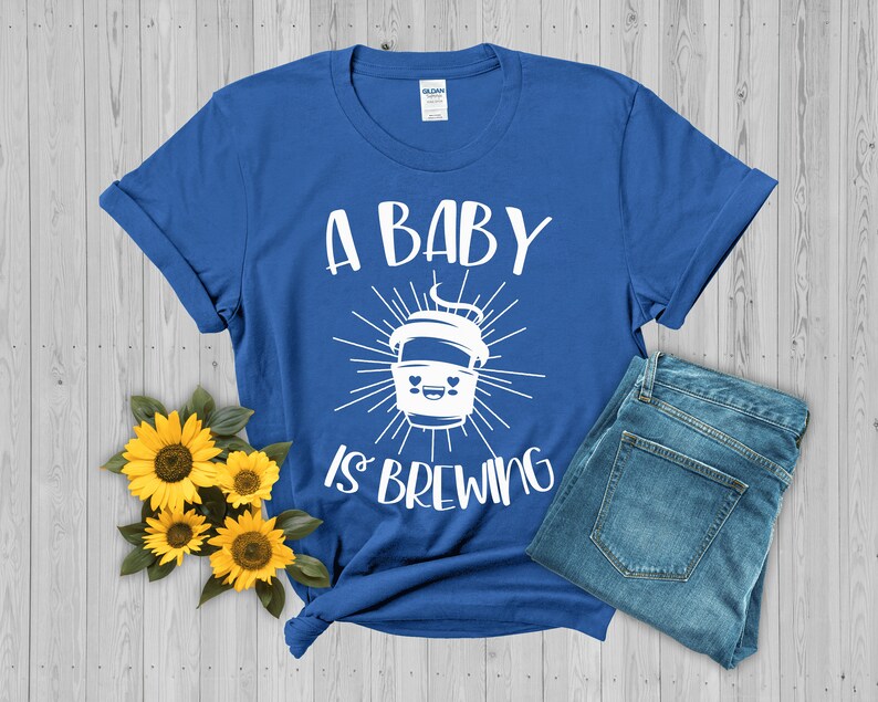 Mama to Be Gift,Baby Reveal Ideas,Expecting Baby On The Way Pregnancy Announcement T-Shirt Coffee Lover Mom To Be A Baby Is Brewing Shirt