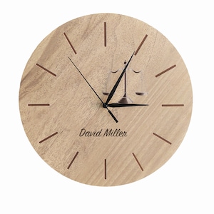 PERSONALIZED WALL CLOCK/ Custom Wall Clock for Home / Housewarming Gift / Wedding Clock /  Family Name Clock / Lawyer Gift