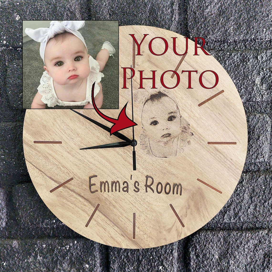 PERSONALIZED WALL CLOCK Custom Wall Clock for House Gift for Etsy