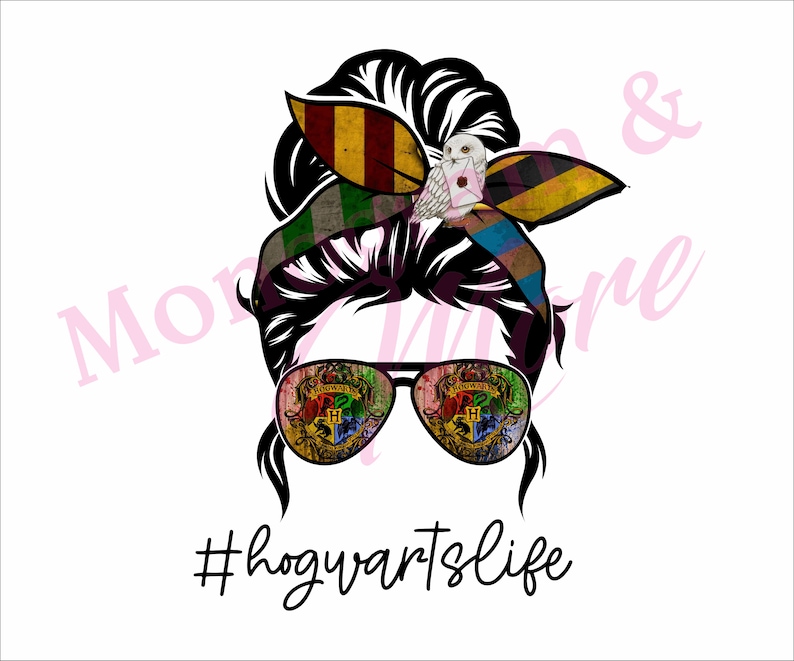 Hogwarts Life PNG Harry Potter Messy Bun Mom Life | Etsy