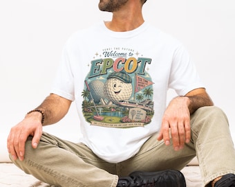 "Vintage EPCOT Golf Shirt ""Orlando"" | Retro Themenpark Tee | Lustiges Golfball Design | Süßes Disney Inspiriertes Outfit