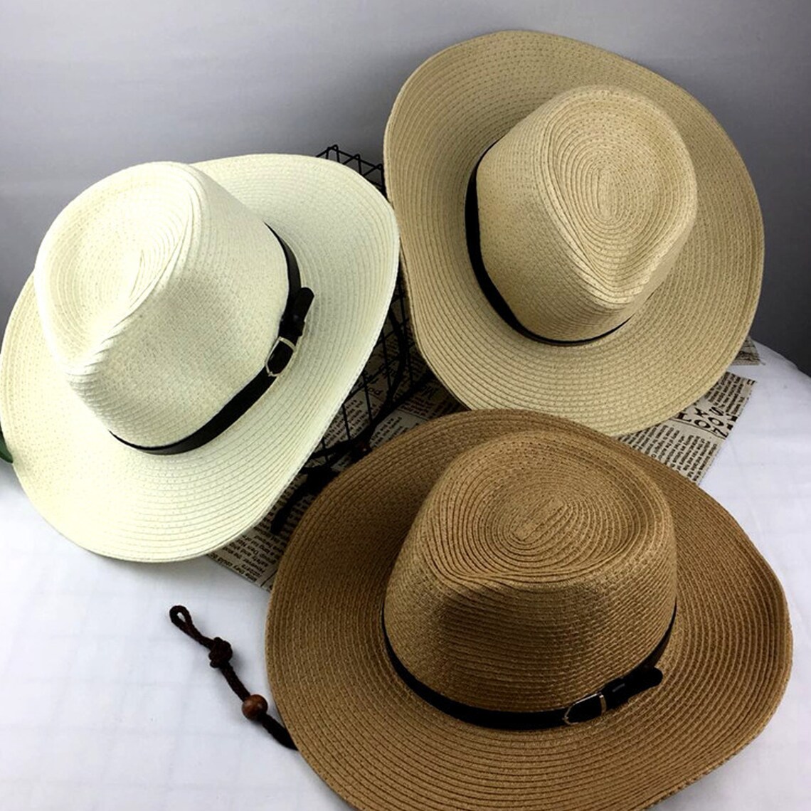 Straw Hat Men Sun Hat Sun Protection Panama Boat Straw Hat Etsy