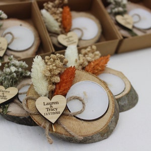 50 PCS Wedding Party Favors for Guests in bulk | Wedding Bulk Favors | Wedding Rustic Favors | Tealight Holders | Thank You Favor