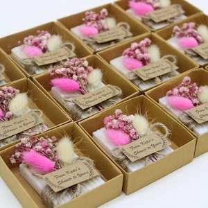 50 pezzi di sapone profumato fatto a mano per baby shower, bomboniere per ospiti all'ingrosso, bomboniere rustiche per matrimoni, saponi per bridal shower, sapone unico