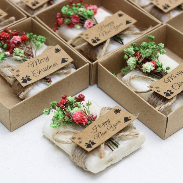 Bulk Christmas Scent Soap Favors| Personalized Christmas Gifts | Custom Christmas Favors | Christmas Table | New Year Merry Christmas Favors
