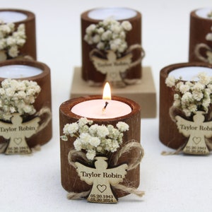 Bulk Personalized Funeral Favors Candles With Tag Memorial Favors Funeral Favors for Guests in Bulk Celebration Of Life Favors Grief Favors