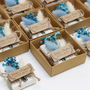 50 Piezas Jabones Perfumados para Bautismo, Jabones de Primera Comunión, Jabones de Baby Shower para Invitados a Granel, Jabones Funerarios, Jabones de Bautizo