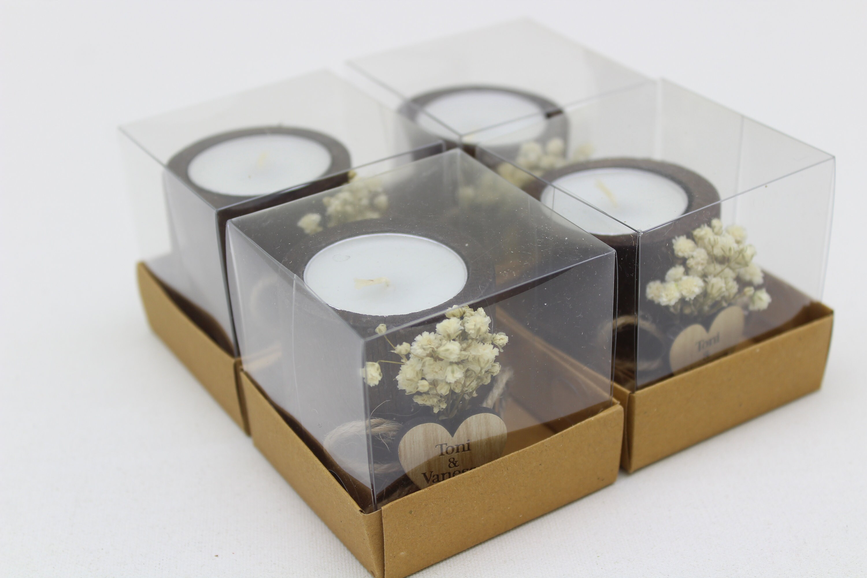 Personalized Wooden Tealight Candle, Wedding Favor for Guests in Bulk ...