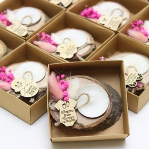 50 faveurs pour bougies de baby shower faites main | Cadeaux de mariage en vrac | Cadeaux de mariage rustiques | Cadeaux uniques | Photophores | Merci faveur