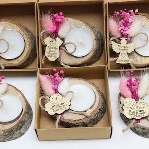 Handmade Baby Shower Candle Favors | Birthday Bulk Favors | Baptism Candle Bulk Favors | Unique Favors | Tealight Holders | Thank You Favors