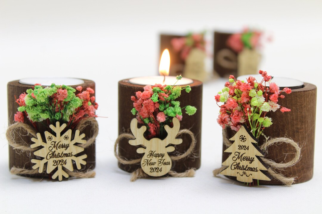 Christmas Personalized Candle Favors, Christmas Gifts, Christmas Rustic